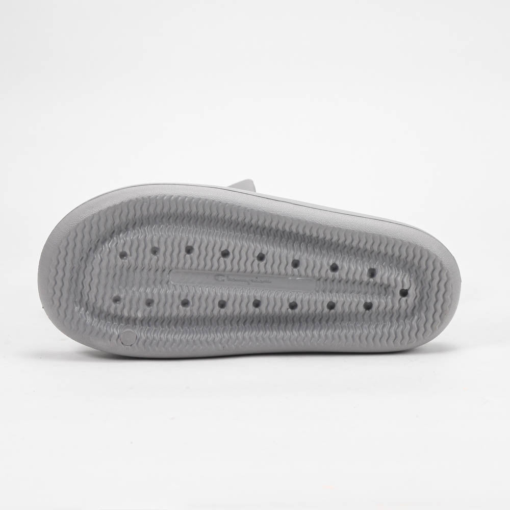 Champion Claquettes Logo Gris Confortables Unisexe