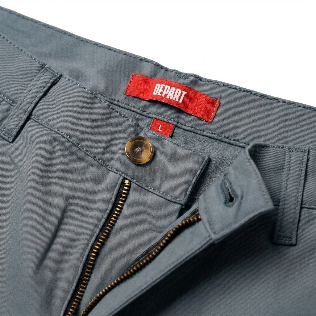 Kimland Short Chino Casual Homme Gris