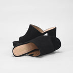 André Mules à Talons Hauts Noir Élégantes Femme
