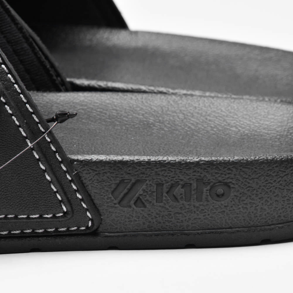 Kito Claquettes Confortables à Boucles Noir Homme