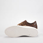 Safety Jogger Baskets Basses Marron Détails Dorés Femme