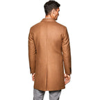Hackett London Manteau Croisé Camel en Laine Homme