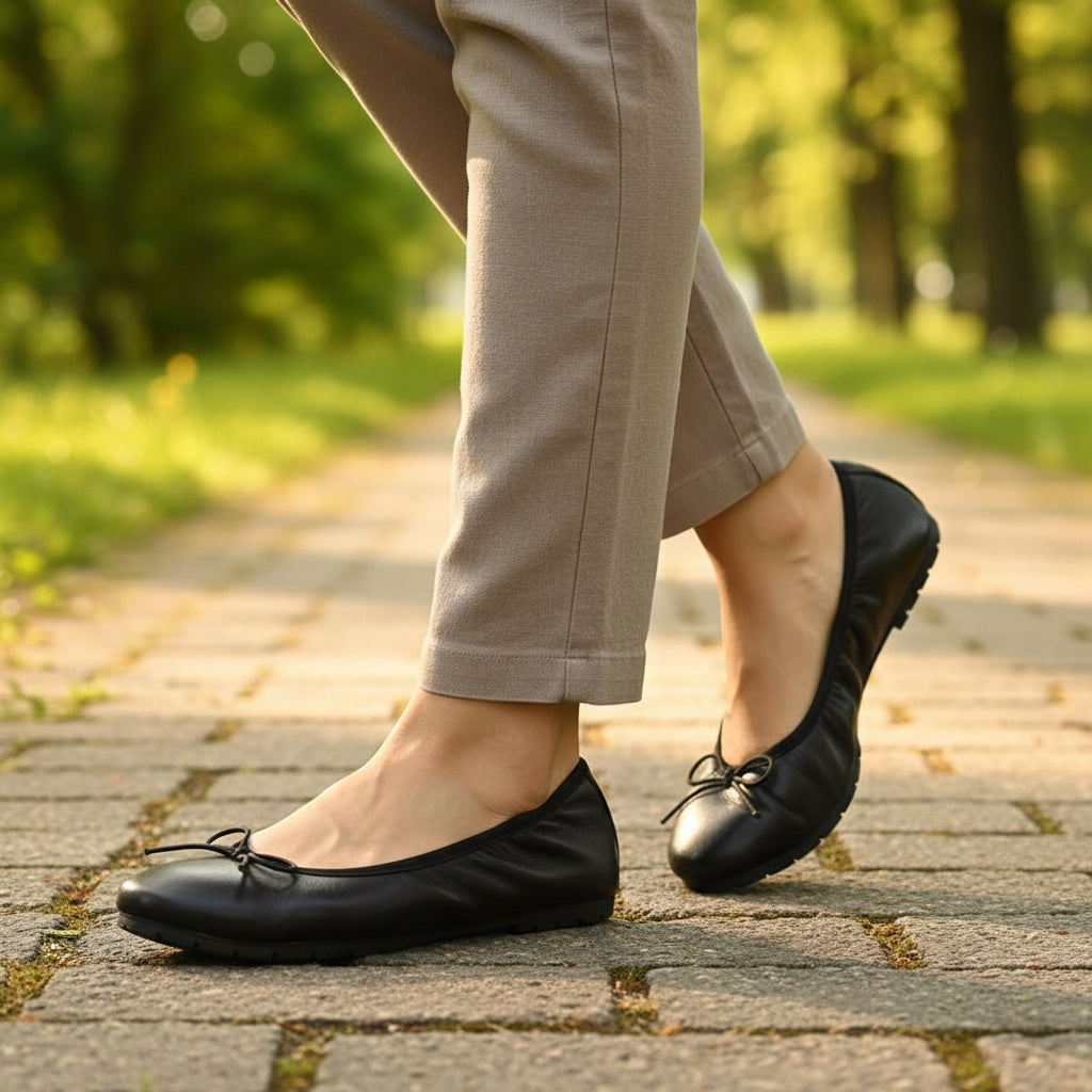 André Ballerines en Cuir Confortables Femme
