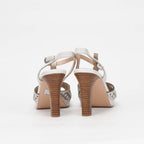André Sandales à Talons Découpées Blanc Femme
