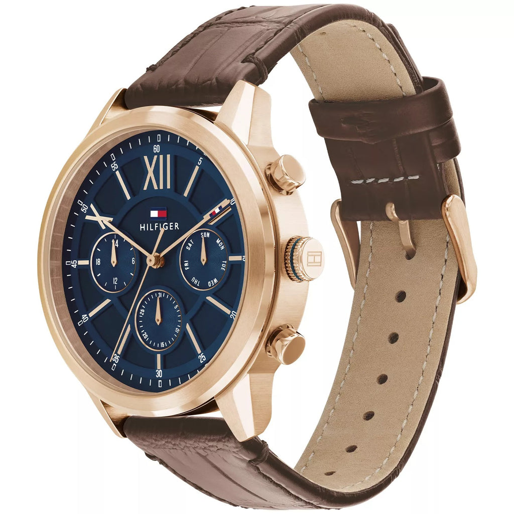 Tommy Hilfiger Montre Chronographe Cadran Bleu Homme