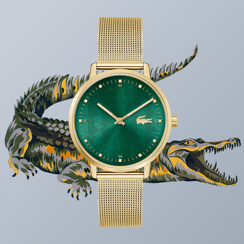 Montre Lacoste Bracelet Maille Milanaise Dorée Élégante Femme
