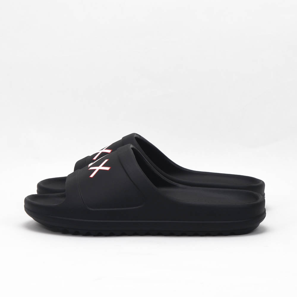 SUN68 Claquettes Logo Noir Confortable Homme