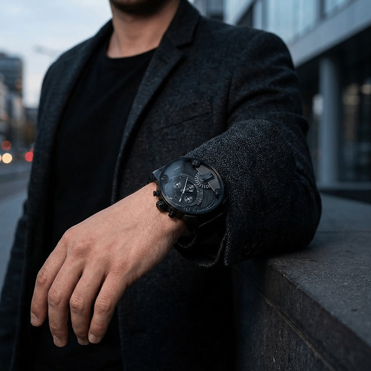 Diesel Montre Chronographe Design Noir Homme