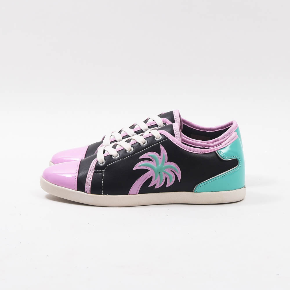 André Baskets Basses Motif Palmier Femme