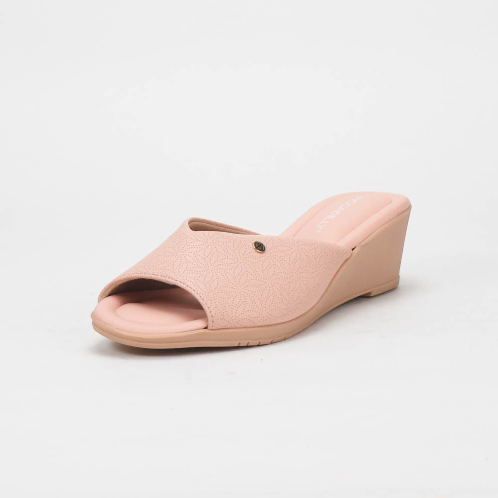 Piccadilly Sabots Compensés Élégants Rose Poudré Femme