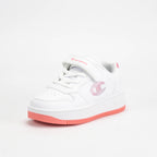 Champion Baskets Rebound Basses Blanches et Roses Fille