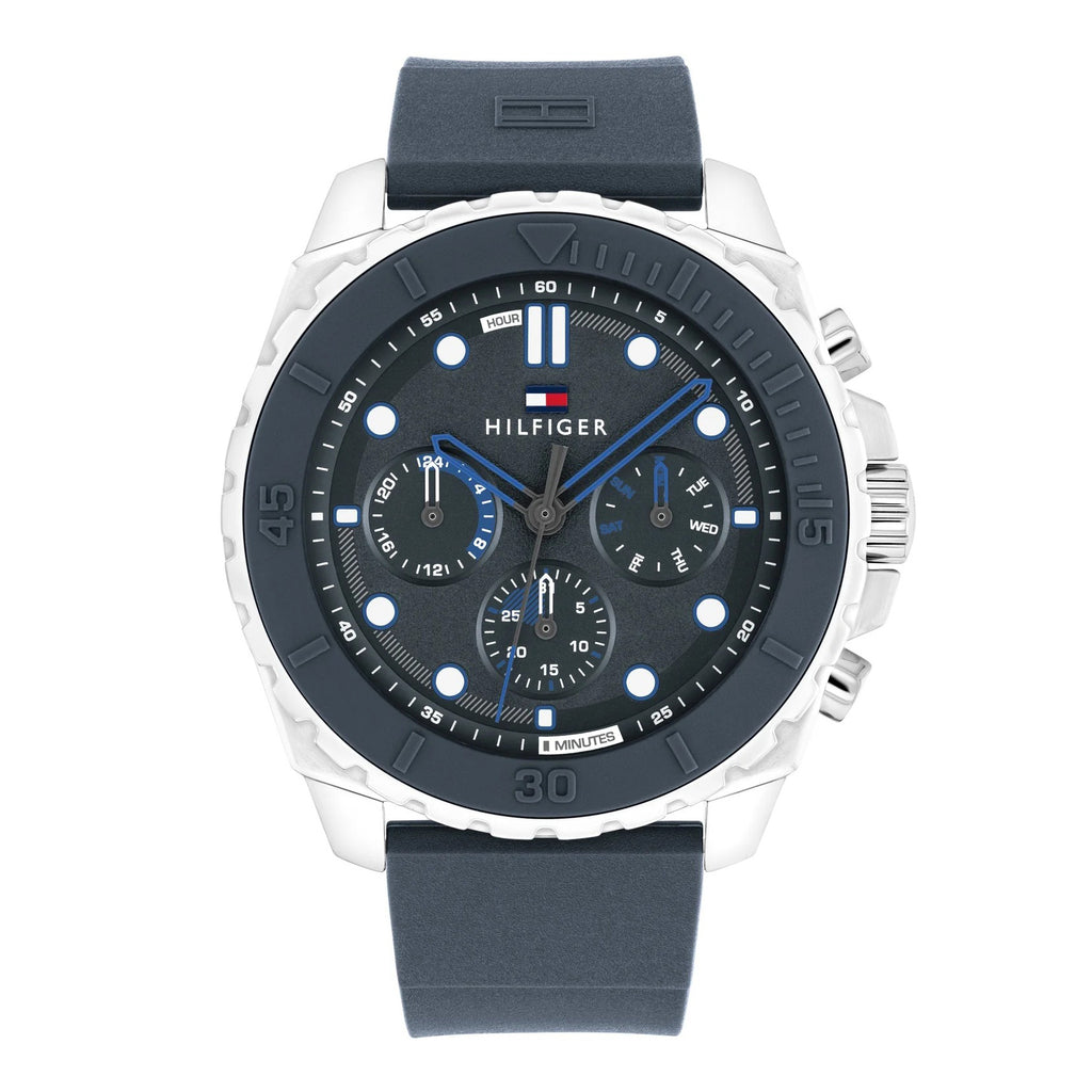 Montre Tommy Hilfiger Chronographe Sportive Bracelet Silicone Homme