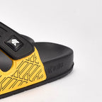 Kito Claquettes Confortables Noir et Jaune Homme
