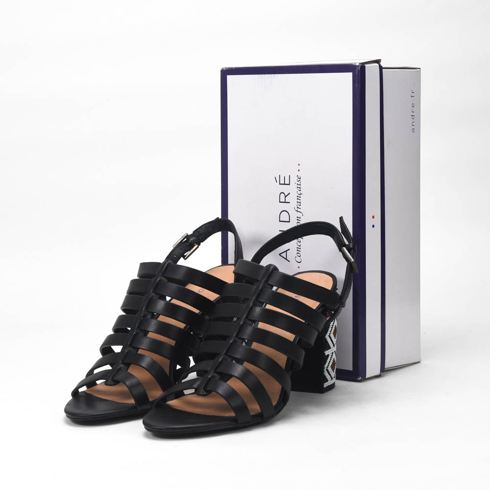 André Sandales à Talons Brides Femme Noir