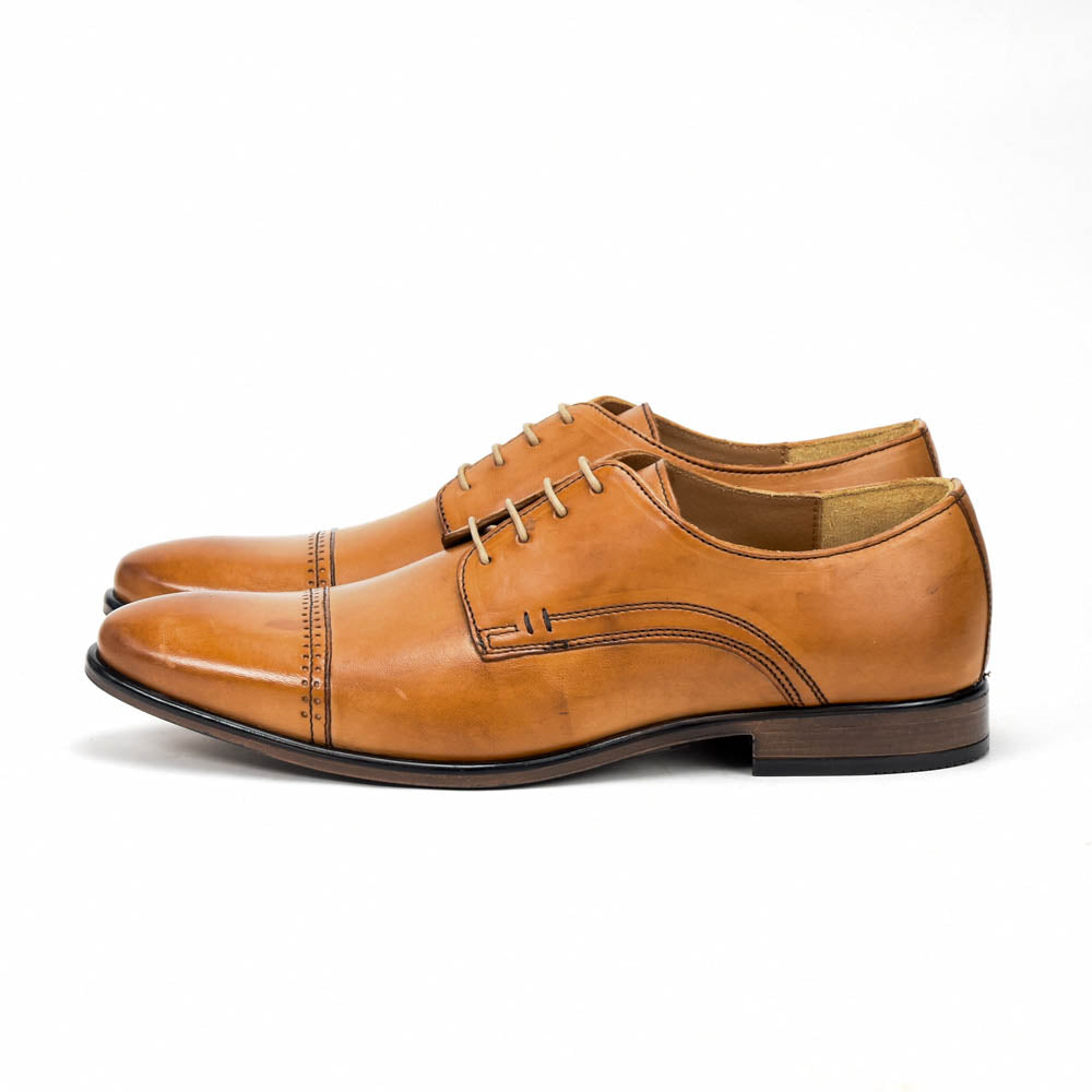 André Chaussures Richelieu Cuir Marron Élégantes Homme