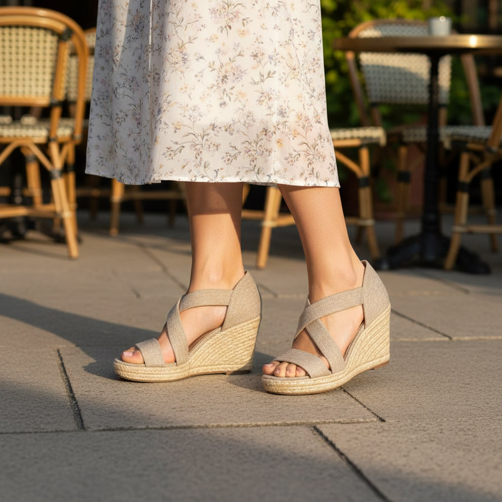 André Espadrilles Compensées Élégantes Femme
