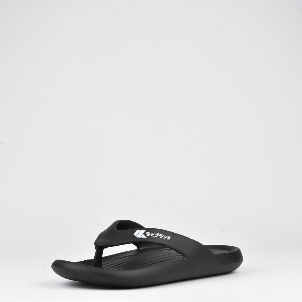Kito Claquettes Tongs Confortables Noir Homme