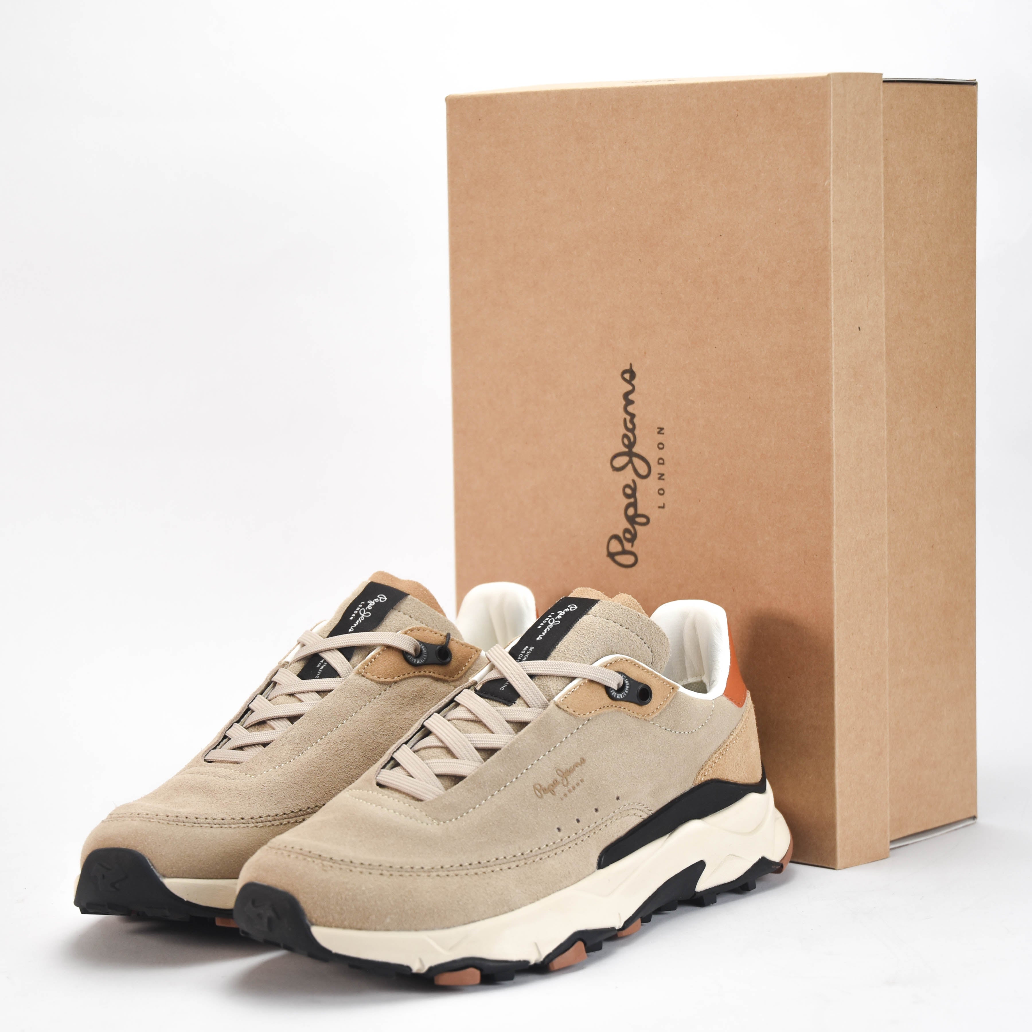 Pepe Jeans Sneakers en Daim Beige Homme