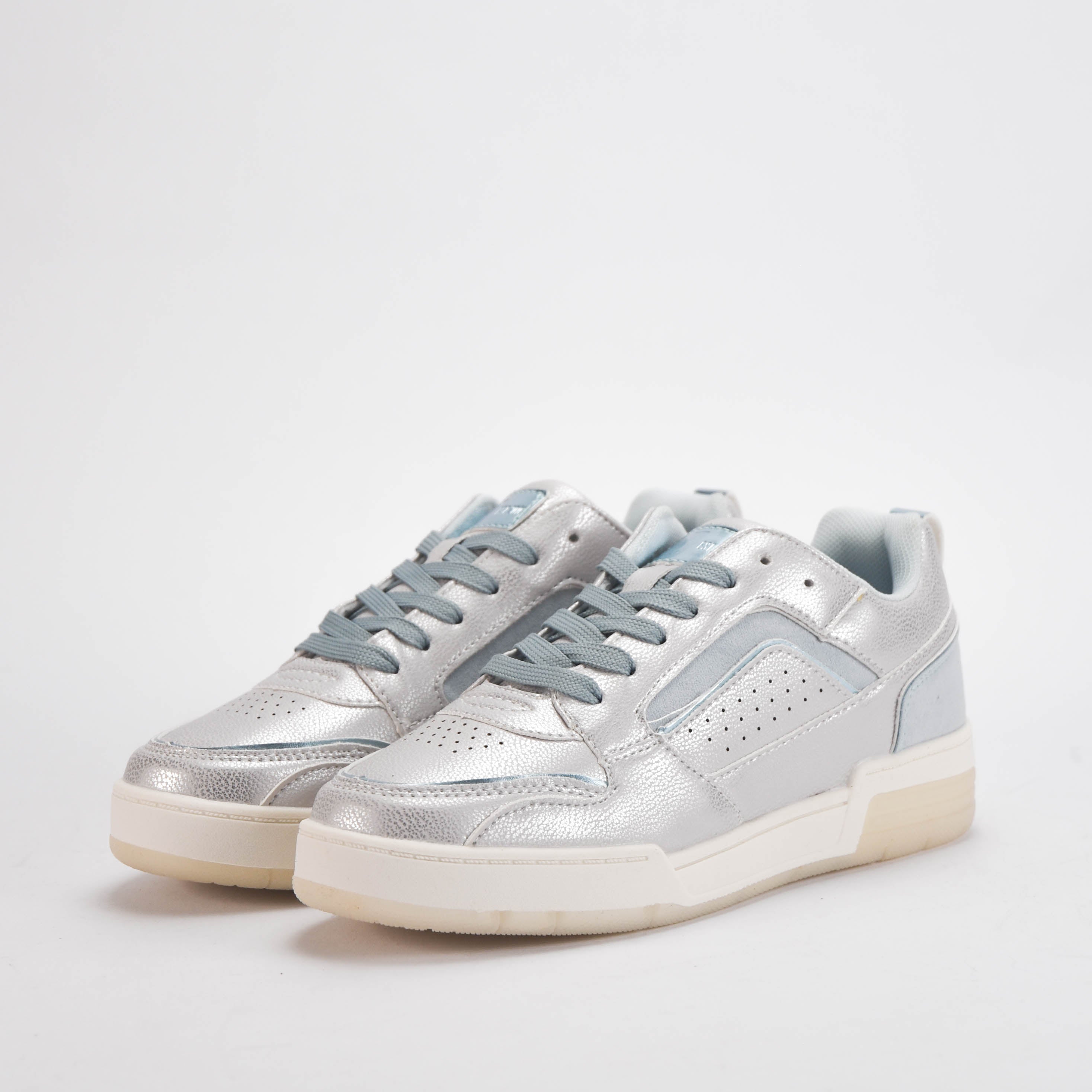 Safety Jogger Sneakers Argentées Effet Métallique Femme