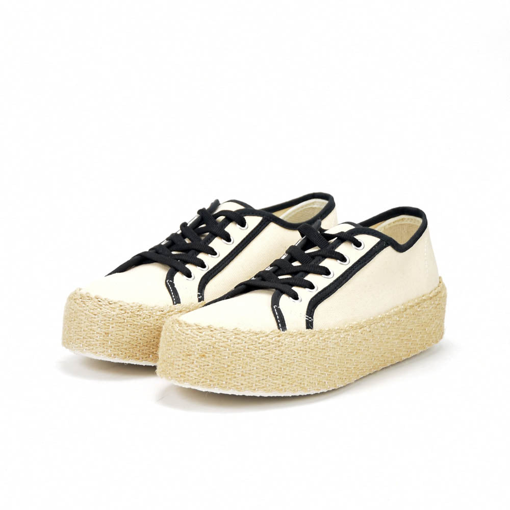 André Baskets Plateforme Toile Femme
