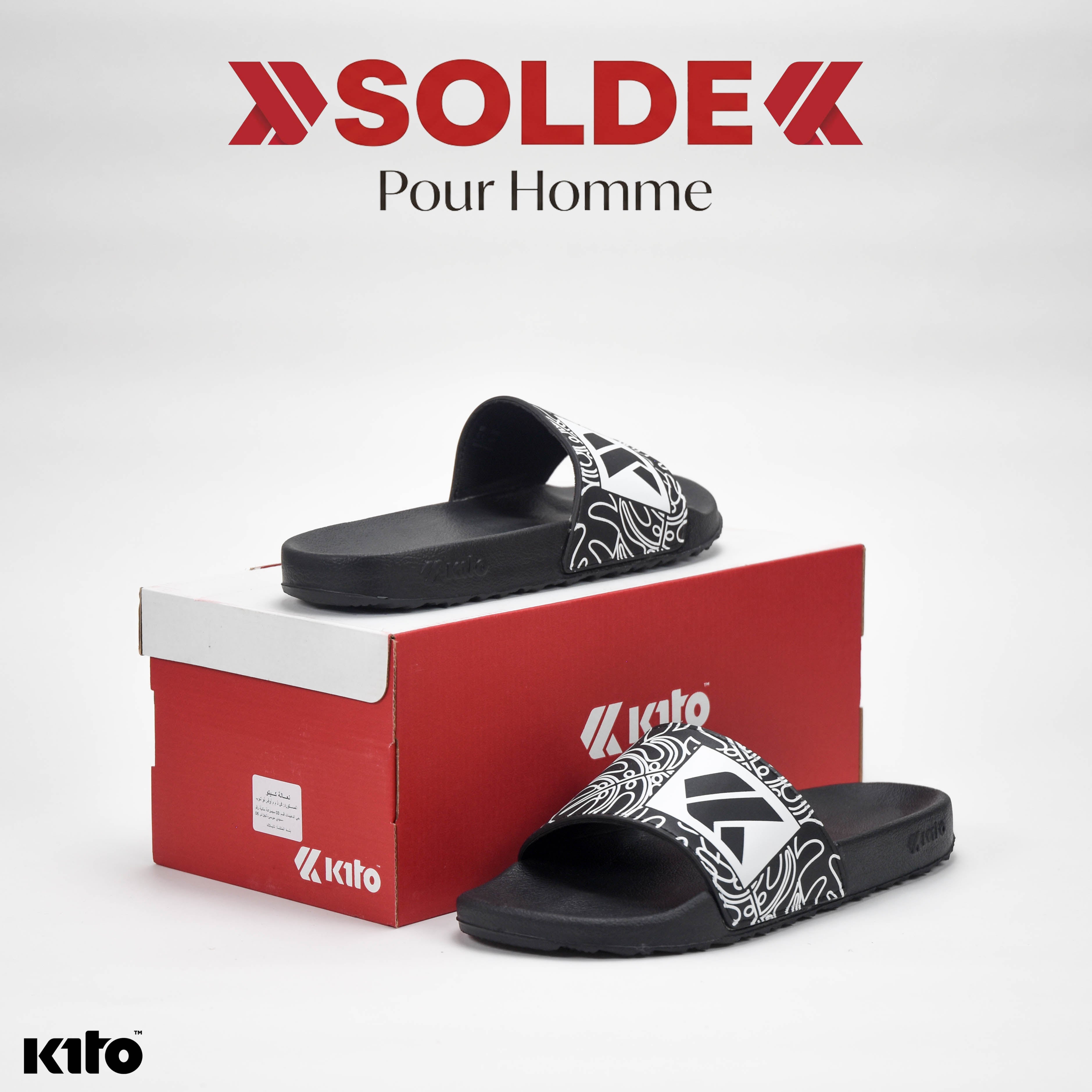 Kimland Claquettes Motif Graphique Confortables Homme