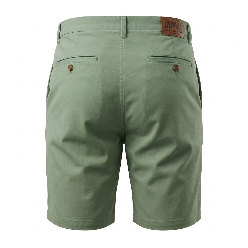 Depart Short Chino Casual Vert Homme