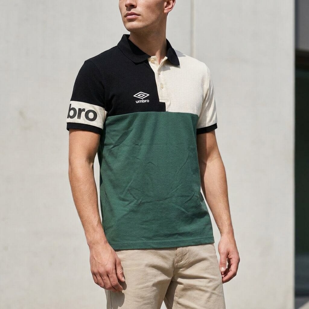 Umbro Polo Tricolore Style Sportif Homme