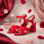 André Sandales à Talons Carrés Élégantes Femme