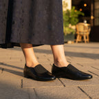 André Mocassins Élégants en Cuir Noir Femme