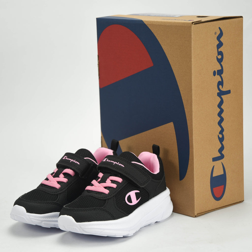 Champion Baskets Respirantes Noir et Rose Fille