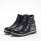 Chicco Bottines Noires avec Détails Argentés Fille