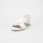 André Mules à Talons Blancs Élégantes Femme