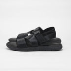 Democrata Sandales Confortables en Cuir Noir Homme