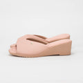 Piccadilly Sabots Compensés Élégants Rose Poudré Femme