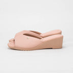 Piccadilly Sabots Compensés Élégants Rose Poudré Femme