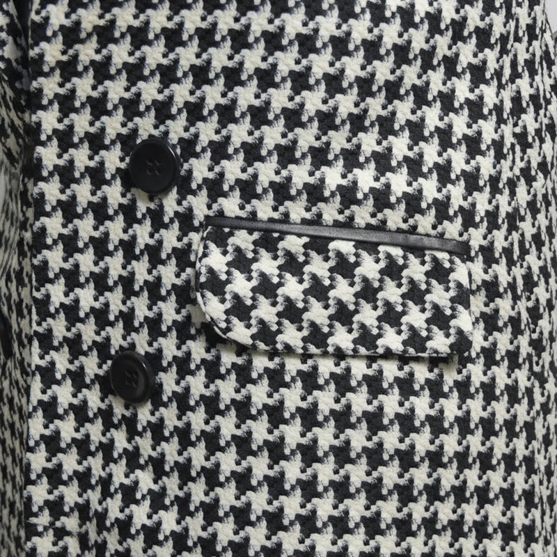 Veste Blazer Femme Motif Pied-de-Poule Élégante
