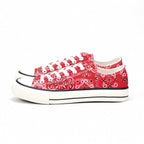 André Baskets Basses Imprimé Bandana Rouge Femme