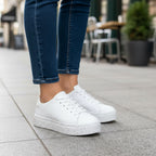 André Baskets Basses Plateforme Blanc Femme