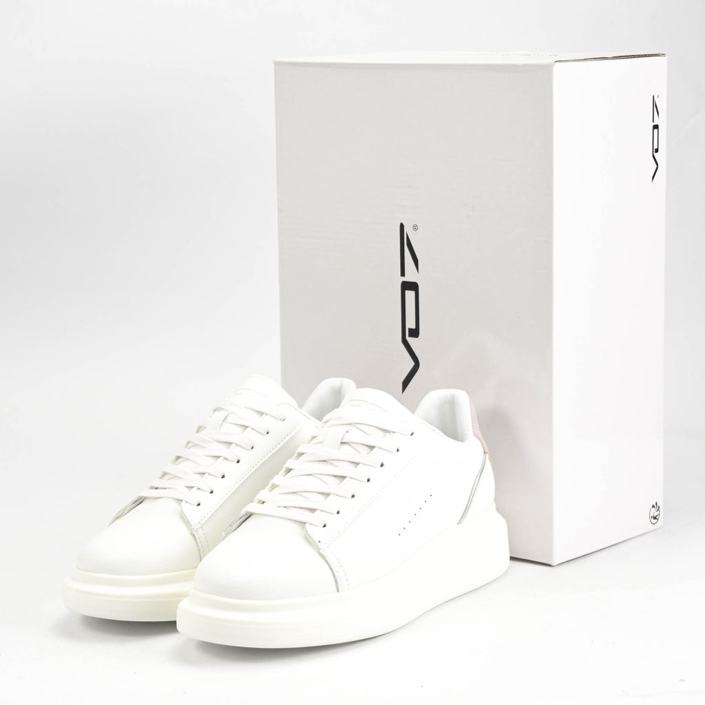 VO7 Baskets Basses Minimalistes Blanc Femme
