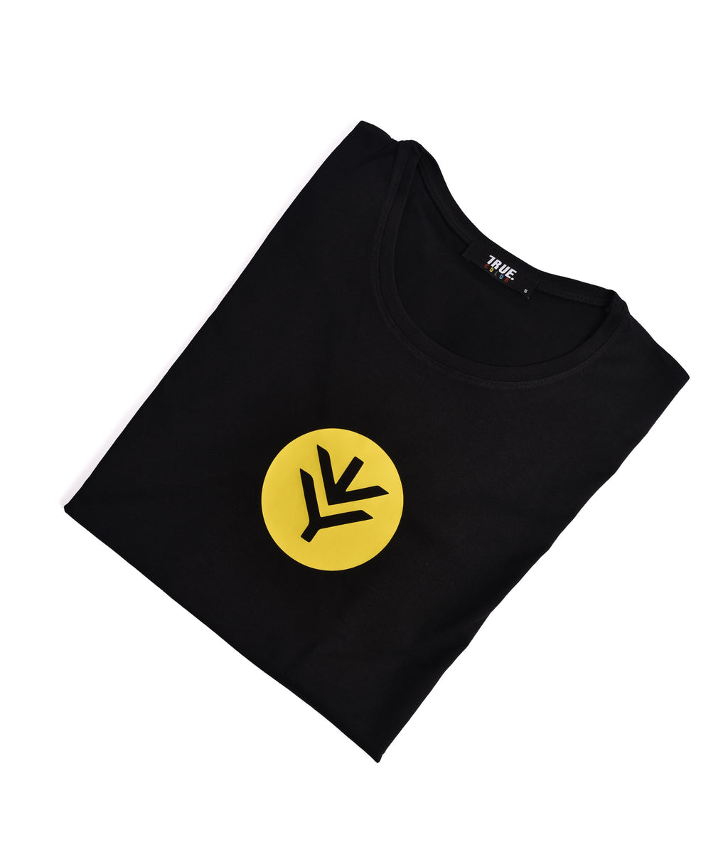 T-shirt NOIR LOGO JAUNE Y