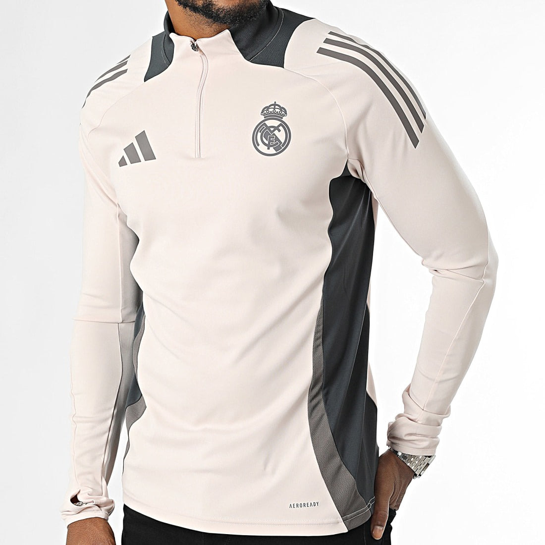 Adidas Haut Entraînement Real Madrid Homme Beige
