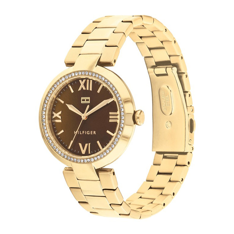 Montre Tommy Hilfiger Alice Dorée Élégante Femme