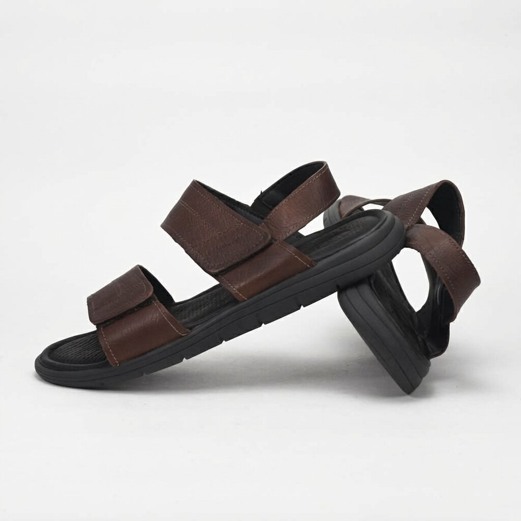 Democrata Sandales en Cuir Confortables Homme