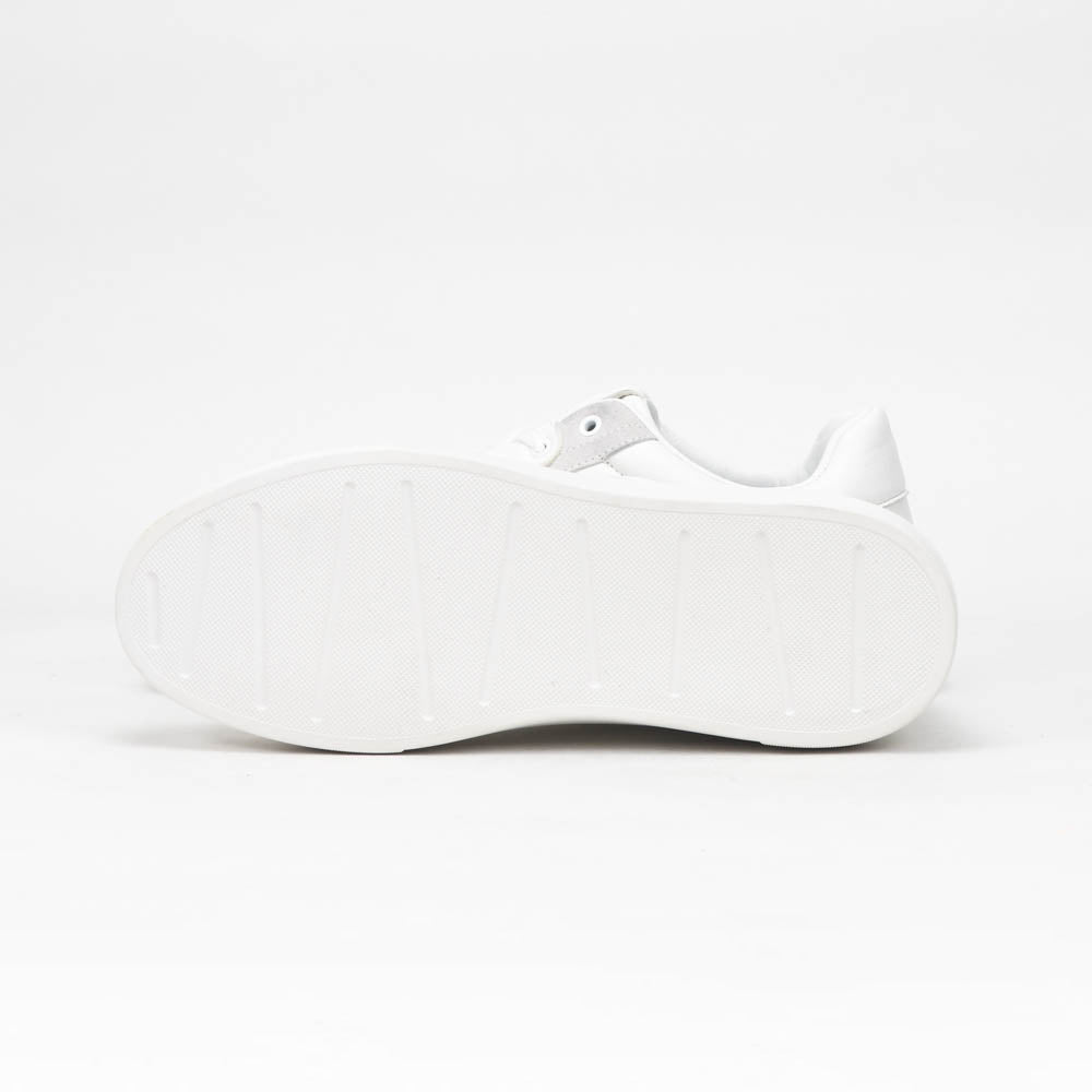 Massimo Baskets Basses Minimalistes Blanc Homme