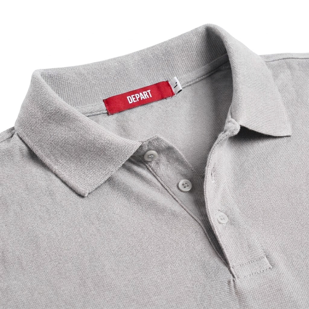 Kimland Polo Homme Gris Classique Élégant