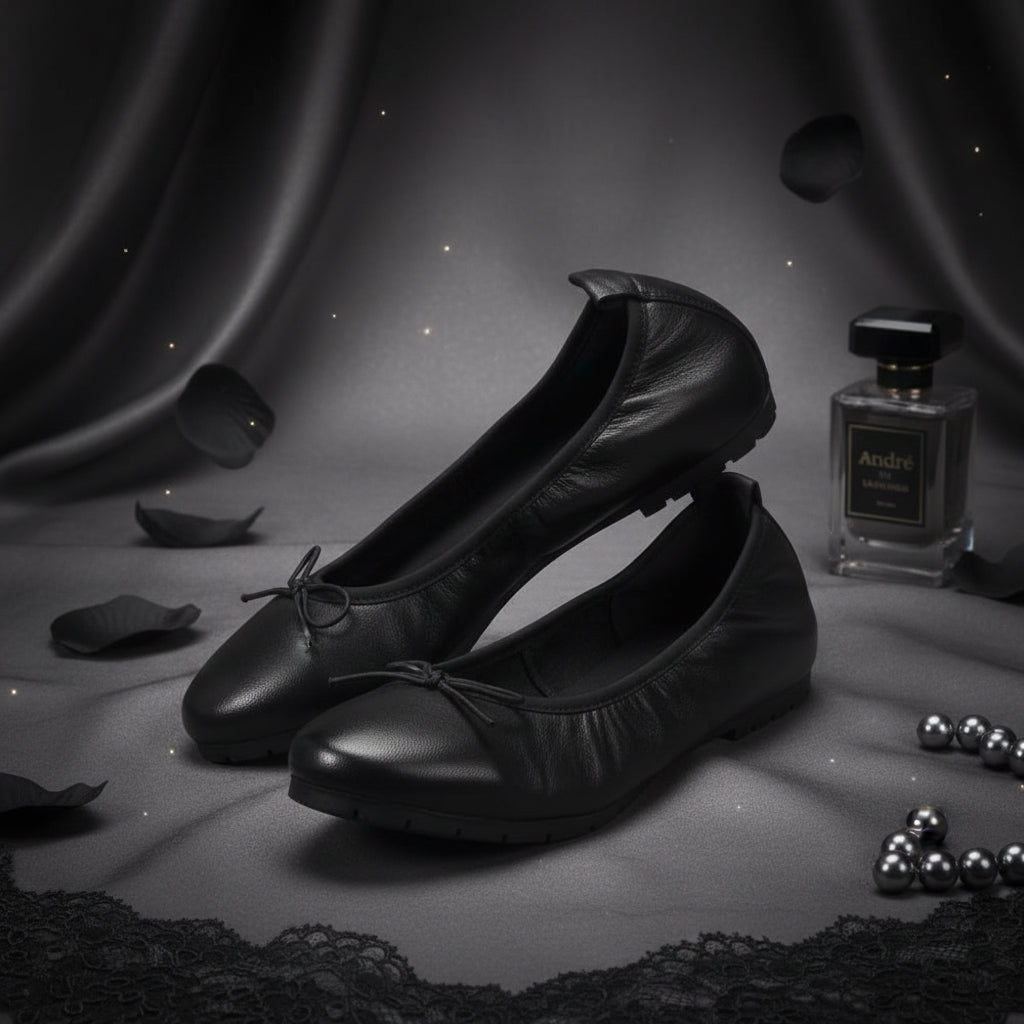 André Ballerines en Cuir Confortables Femme