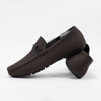 Massimo Mocassins Élégants en Cuir Marron Homme