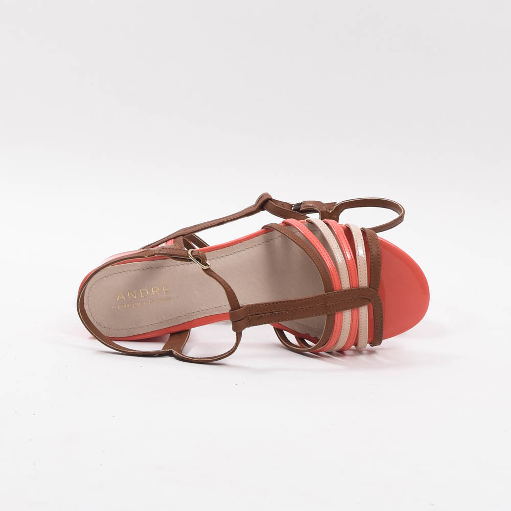 André Sandales à Talons Brides Multicolores Femme
