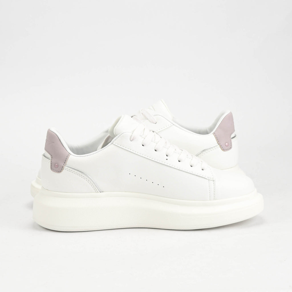 VO7 Baskets Basses Minimalistes Blanc Femme
