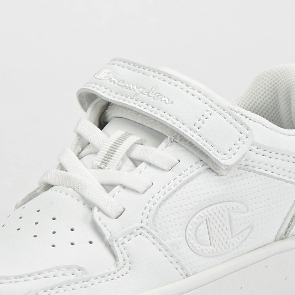 Champion Baskets Basses Blanches à Velcro Enfant